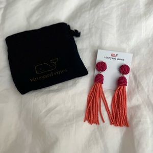 vineyard vines beaded tassel earrings
